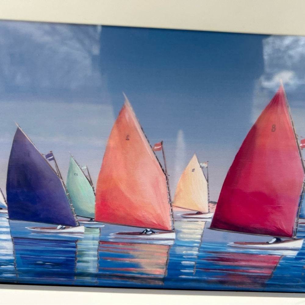 Colorful Sailboat Art Print 
“Flying Color” by Sally Caldwell Fischer - Picture 4 of 7